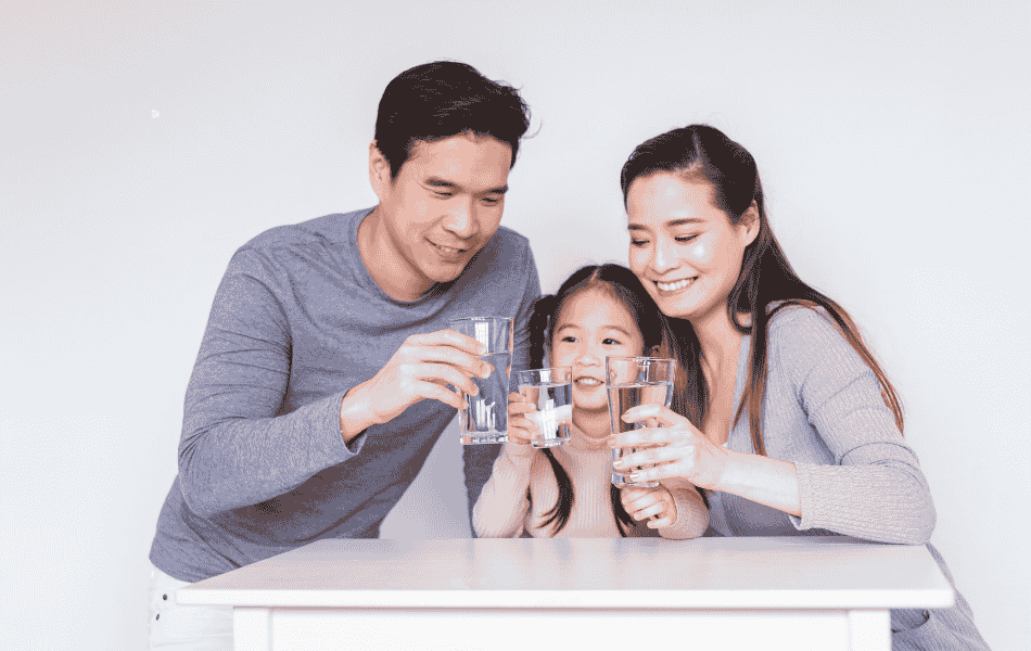 Perth household with happy family using clean water