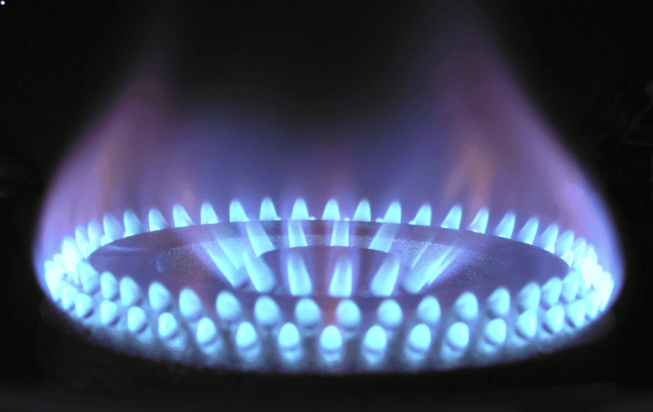 Blue gas flame on a stove burner installed by a licensed gas fitter in Perth